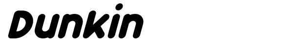 Dunkin font preview